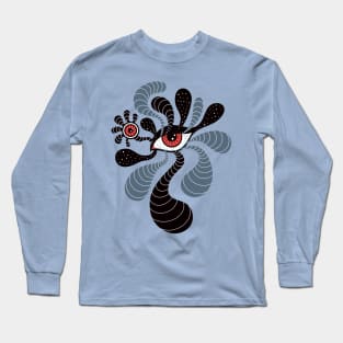 Abstract Surreal Double Red Eye Long Sleeve T-Shirt